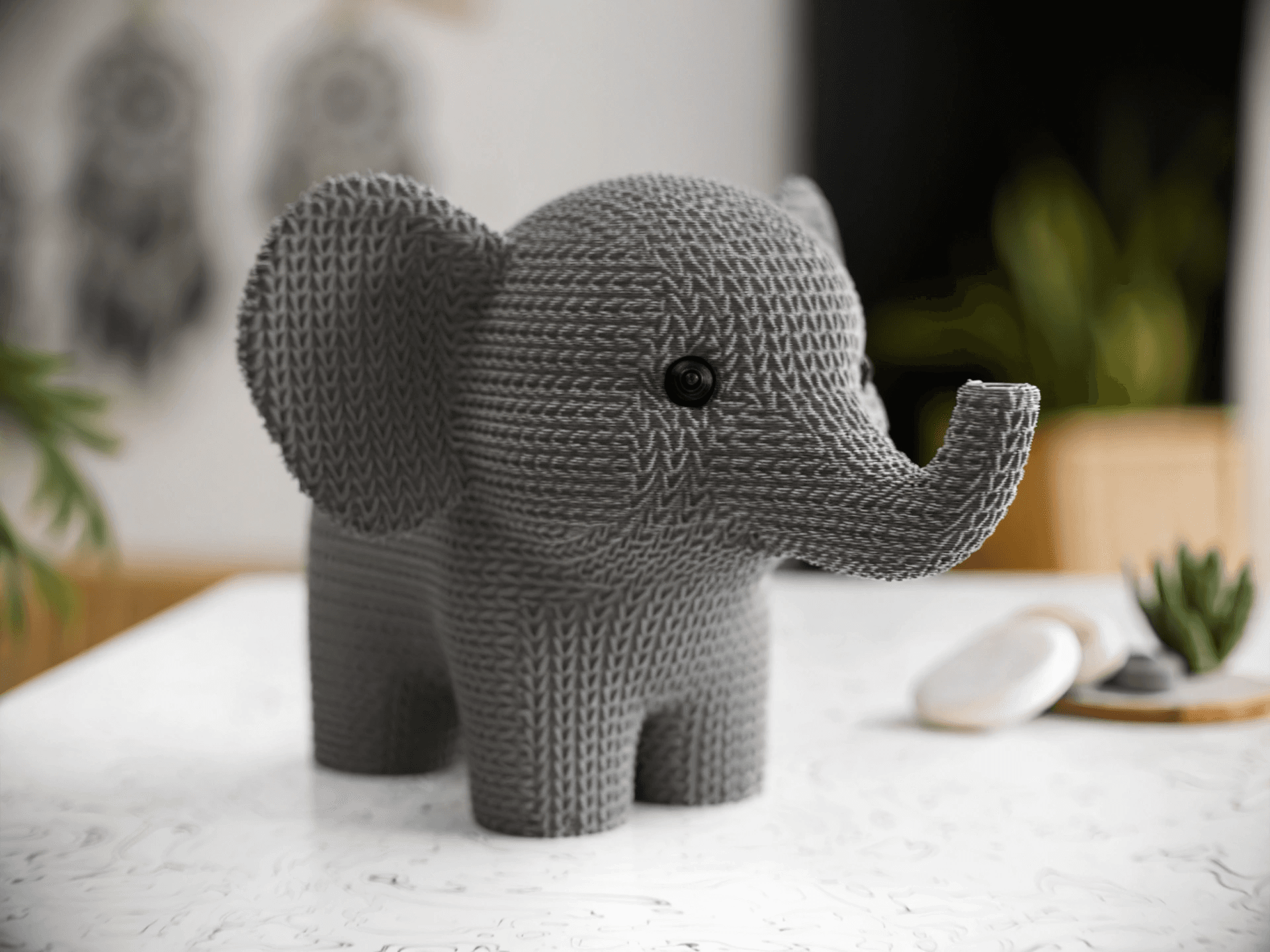 Cute Knitted Elephant - No AMS