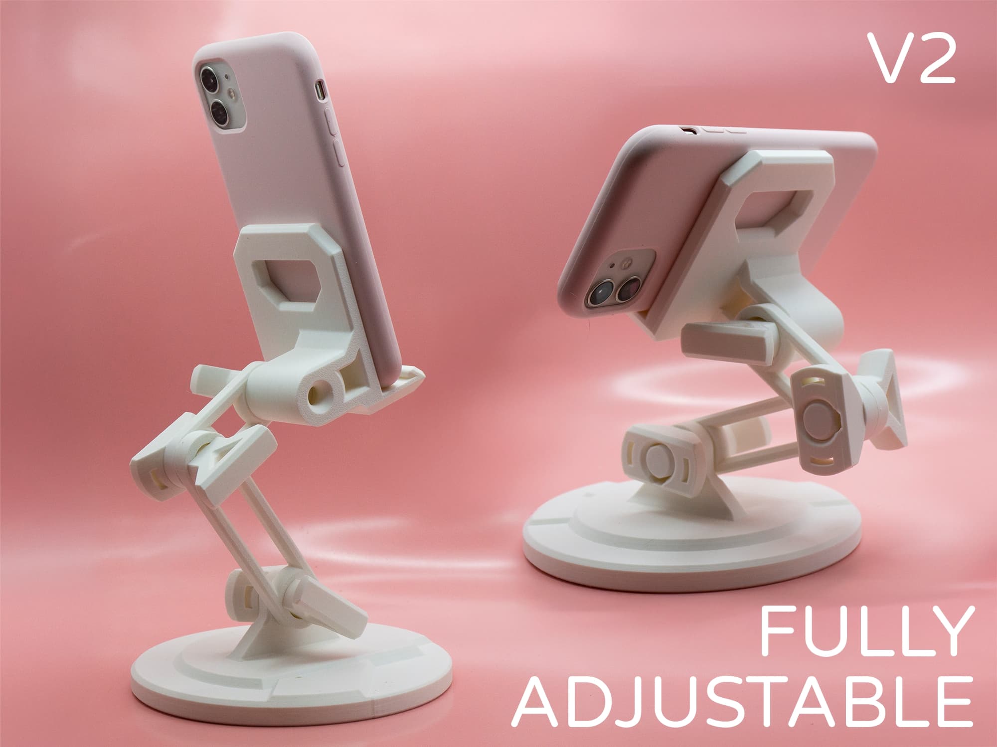 Adjustable Phone Stand by Pork3D.com thumbnail 4